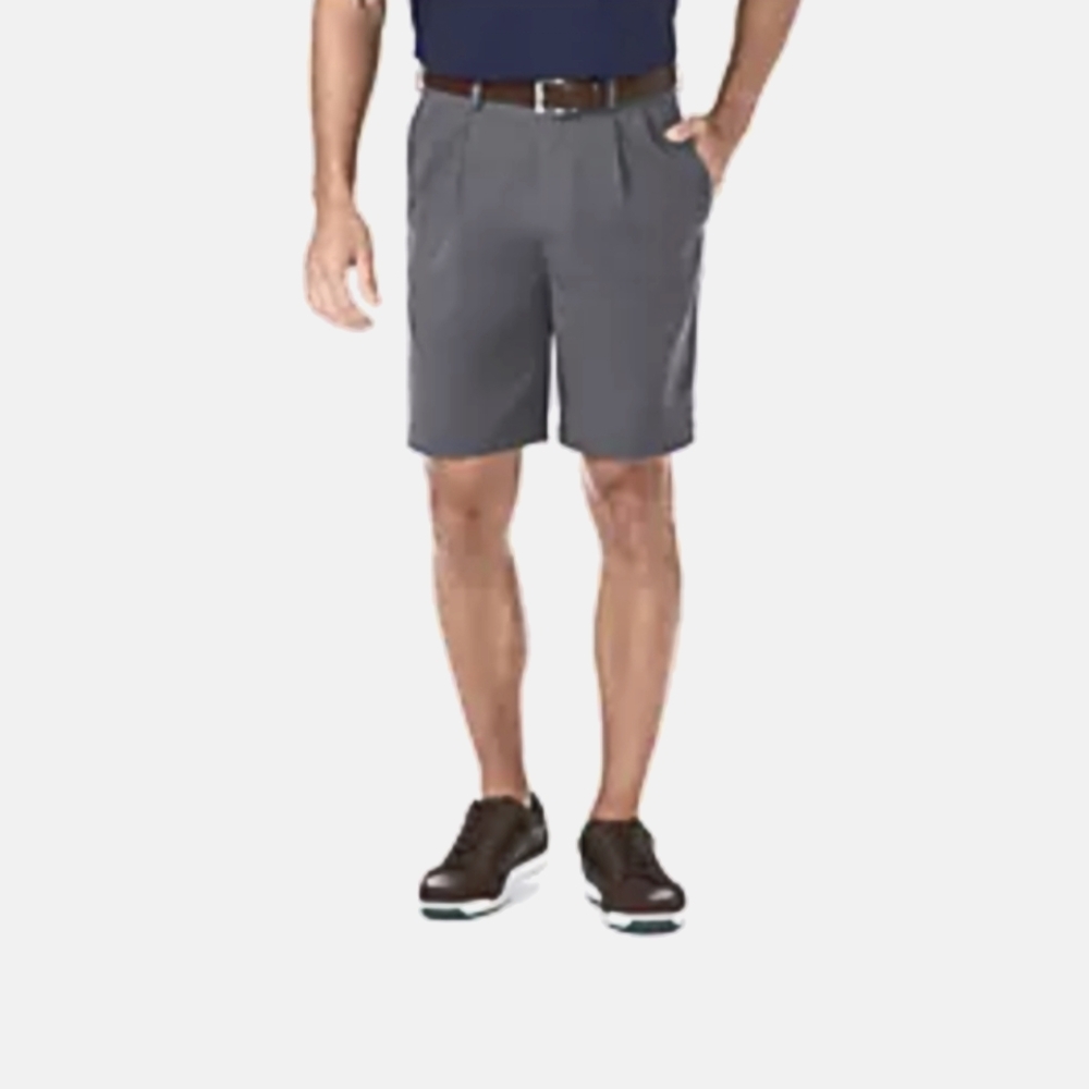 Haggar Generations Twill Charcoal Pleated Shorts Men's Size 36 100% Cotton NWT O